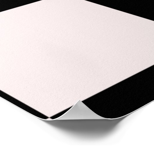 ローモダンラ市松模様にスケートで滑るガールアートチェック ポスター (角)