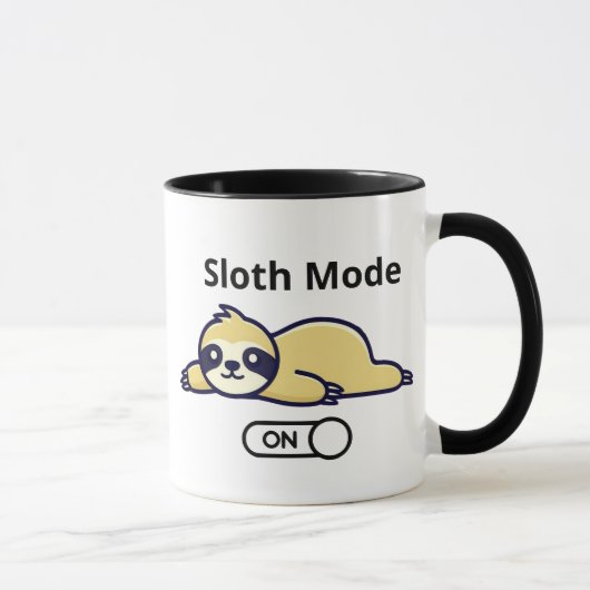 ローモード起動マグ – Sloth Coffee おもしろい Gift マグカップ (右)
