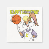 ローラのバスケットボールスピン スタンダードカクテルナプキン (正面)