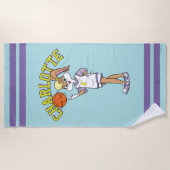 ローラのバスケットボールスピン ビーチタオル (正面)