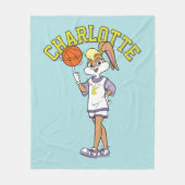 ローラのバスケットボールスピン フリースブランケット (正面)