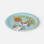 ローラのバスケットボールスピン ペーパープレート (アングル)