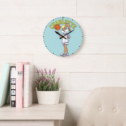 ローラのバスケットボールスピン ラージ壁時計 (読書スペース)