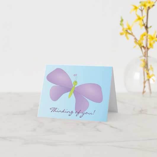 ローラの蝶 カード (黄色い花)