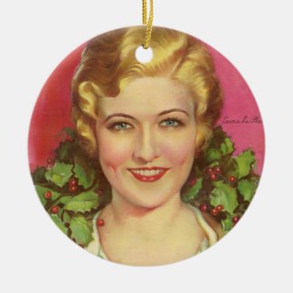ローラのLaのPlanteの1929年の雑誌カバー。 クリスマス セラミックオーナメント
