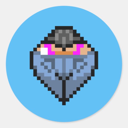 ローライズジーンズのなめしお尻ステッカー ラウンドシール (正面)