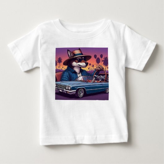 ローライダーウルフィー ベビーTシャツ (正面)