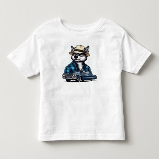 ローライダーウルフ トドラーTシャツ (正面)