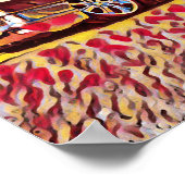 ローライダーキャディラックローライダーカーアート ポスター (角)