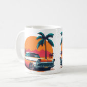 ローライダーサザンカリフォルニアクルススタイル カラフル コーヒーマグカップ (正面左)