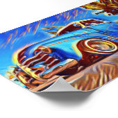 ローライダーシボレー3100ローライダーシボートラックアート ポスター (角)