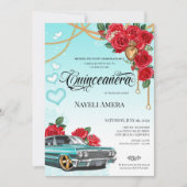 ローライダーチョラチカーノレッドローズキンセアニェラ 招待状 (正面)