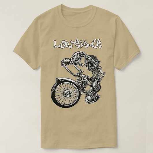 ローライダーバイシク男性へシカーノチョロスタイルロー Tシャツ (デザイン正面)