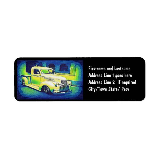 ローライダーヴィンテージ自動車 ラベル (正面)