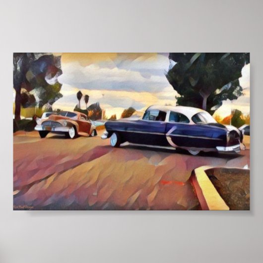 ローライダー爆弾クルーズローライダークルージング車 ポスター (正面)