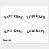 ローライフローライダーライフスタイルオールドスクール 長方形シール (シート)