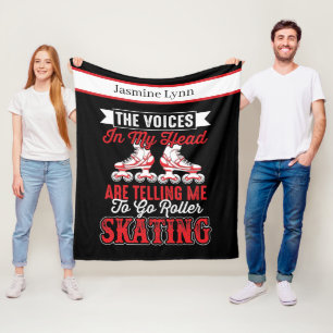 ローラカッコいいスケートで滑るの名前の追加 フリースブランケット