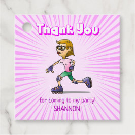 ローラクールスケートで滑るガール フェイバータグ