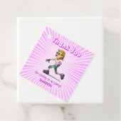 ローラクールスケートで滑るガール フェイバータグ (インサイチュ)