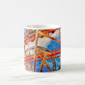 ローラコースター時計付きアクリル壁時計 コーヒーマグカップ (中央)