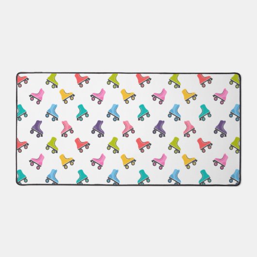 ローラスケートで滑るデザインデスクマット デスクマット (正面)