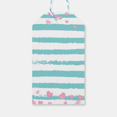 ローラスケートで滑るパステルパーティーサンキュー ギフトタグ (裏面)