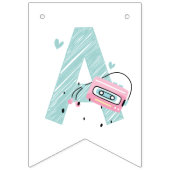 ローラスケートで滑るパステルパーティーハッピーバースデー バンティングフラッグ (第3の旗)