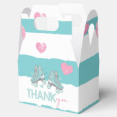 ローラスケートで滑るパステル誕生日サンキュー フェイバーボックス (オープン)
