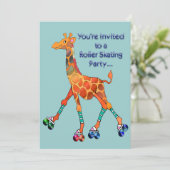ローラスケートで滑るパーティーキリン 招待状 (スタンド正面)