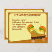 ローラスケートで滑るパーティー時間 招待状 (正面/裏面)