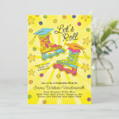 ローラスケートで滑るローラブレード卒業パーティ 招待状 (スタンド正面)