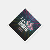 ローラスケートで滑る誕生日ナプキンカスタム- スタンダードカクテルナプキン (角)