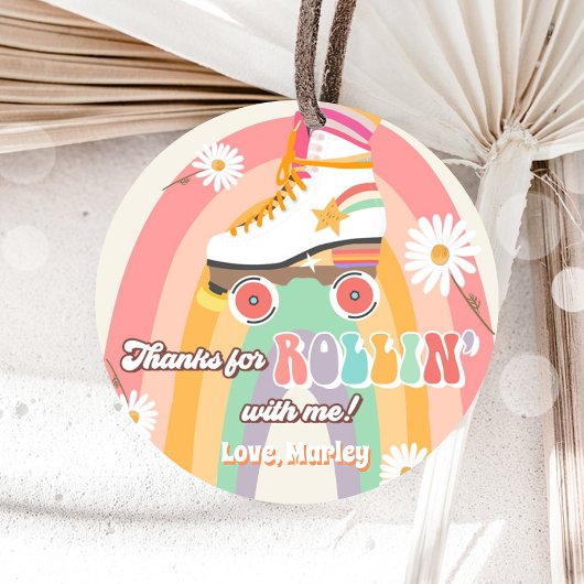 ローラスケートで滑る誕生日レトロスケート感謝していロリン フェイバータグ