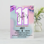 ローラスケートで滑る誕生日招待状 招待状 (スタンド正面)