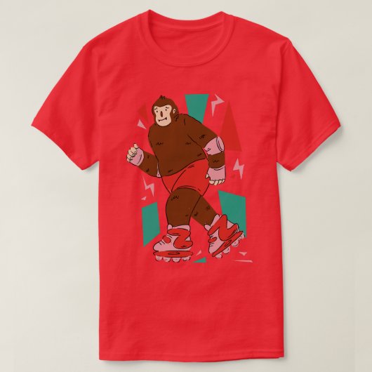 ローラスケートで滑る Tシャツ (デザイン正面)