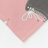 ローラスケートとカセットtを使ったシームレスなパターン フリースブランケット (角)