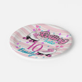 ローラスケートスケートで滑るカスタム誕生日  ペーパープレート (アングル)