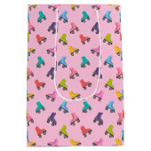 ローラスケートスケートで滑るデザイン抱き枕 ミディアムペーパーバッグ (裏面)