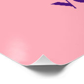 ローラスケートスケートで滑るピンク誕生日ディスコパーティー ポスター (コーナー)