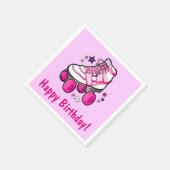 ローラスケートハッピーバースデー スタンダードカクテルナプキン (角)