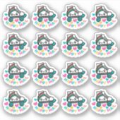 ローラスケートハッピーメカスタムールカットビニールシール シール (正面)