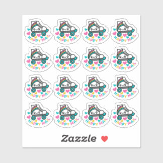 ローラスケートハッピーメカスタムールカットビニールシール シール