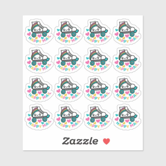 ローラスケートハッピーメカスタムールカットビニールシール シール (シート)