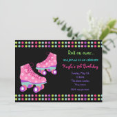 ローラスケートバースデーパーティ招待状 招待状 (スタンド正面)