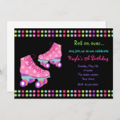 ローラスケートバースデーパーティ招待状 招待状 (正面/裏面)