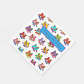 ローラスケートパーティーカラフルカスタマイズ誕生日 スタンダードランチョンナプキン (角)