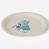 ローラスケートパーティープレート ペーパープレート (アングル)