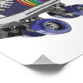 ローラスケートレトロヴィンテージ ポスター (角)