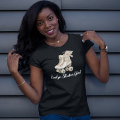 ローラスケートヴィンテージフローラ長袖レトロT-S Tシャツ