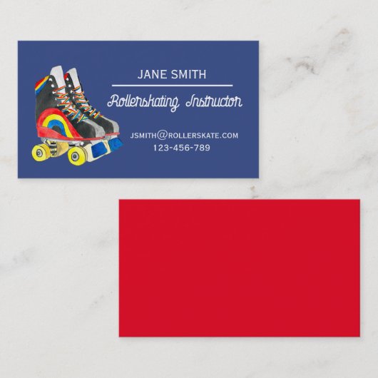 ローラスケート先生 名刺 (正面/裏面)